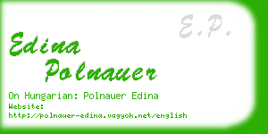 edina polnauer business card